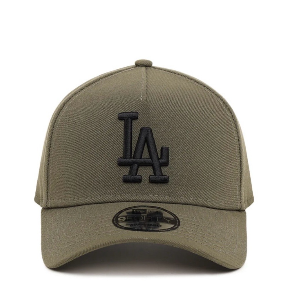 New Era Olive Green with Black LA logo SnapBack